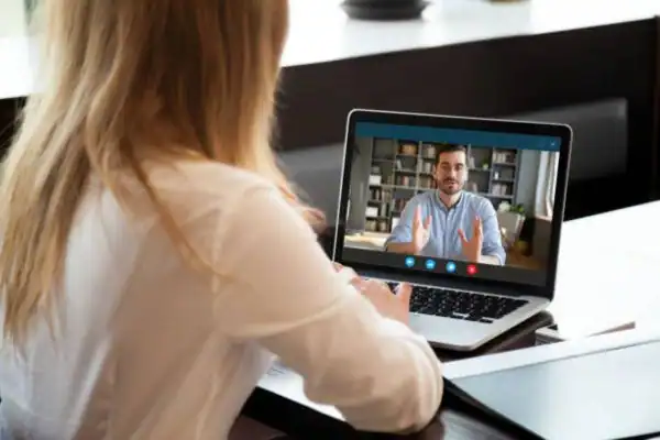 image of woman attending online mediation Basingstoke speak to our team today!